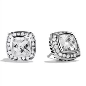 David Yurman Albion White Topaz Diamond earrings